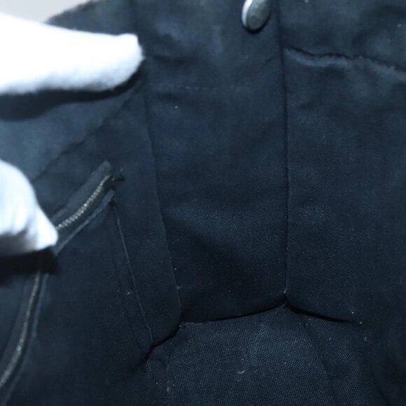 HERMES Fourre Tout PM Hand Bag Canvas Black Gray Auth 136542 - Picture 11 of 16